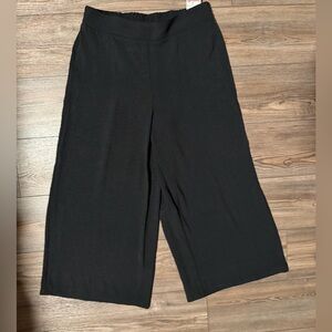 NWT Adrianna Papell Black Wide Leg Trouser Pants - Size Medium